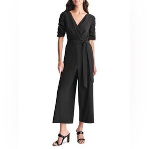 DKNY Black Wrap Jumpsuit